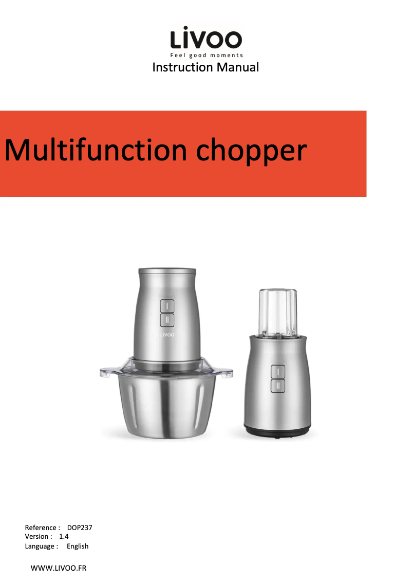 Image de la première page du manuel de l'appareil DOP237