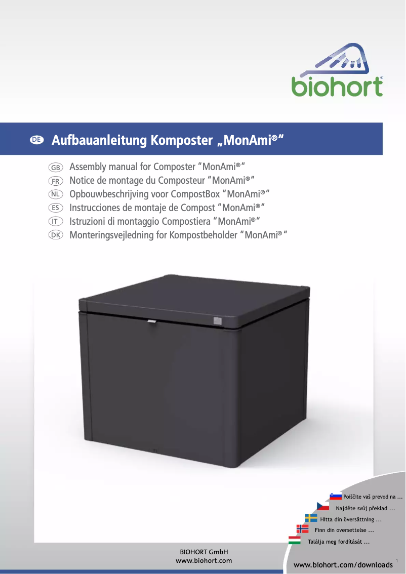 Page n°1 - Manuel utilisateur Biohort Monami