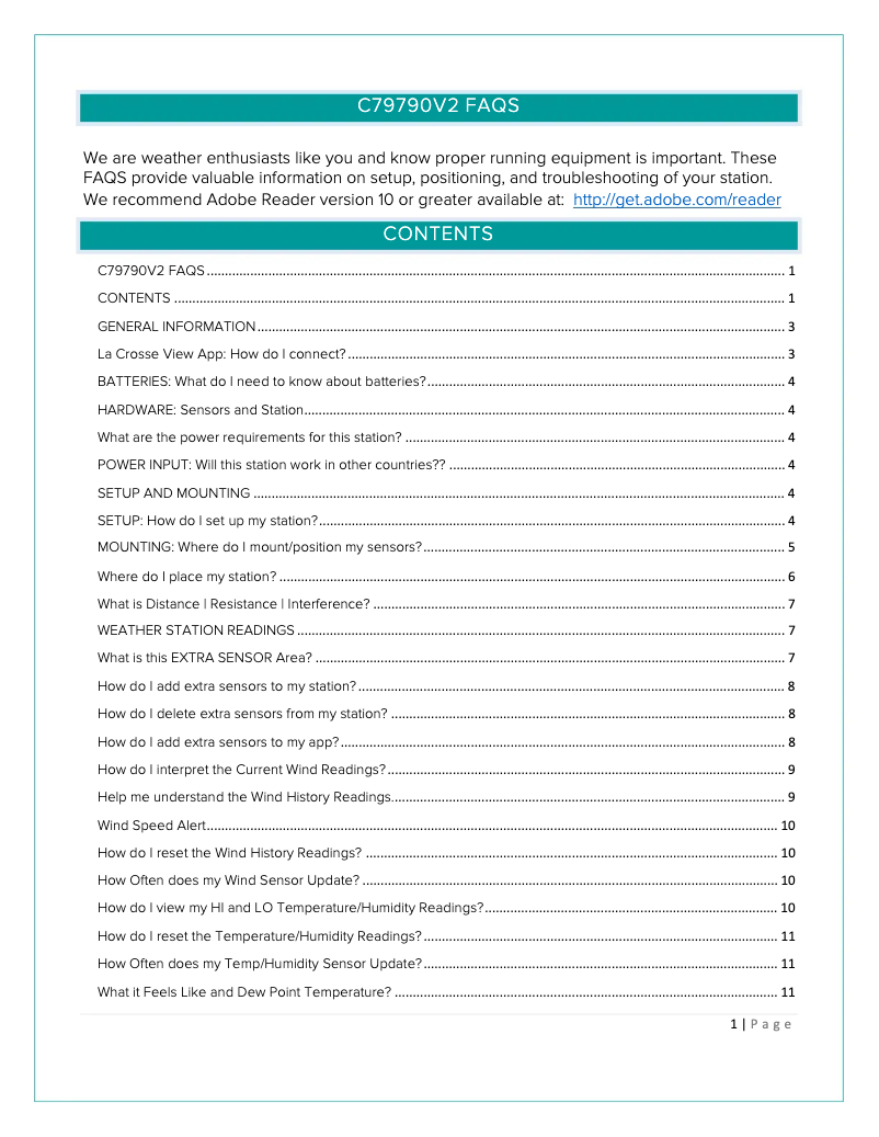 Image de la première page du manuel de l'appareil C79790V2