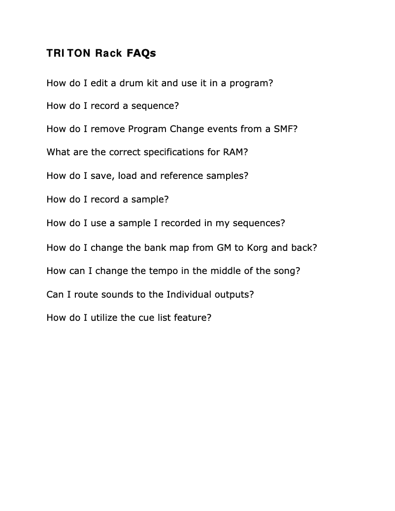 Image de la première page du manuel de l'appareil TRITON-Rack