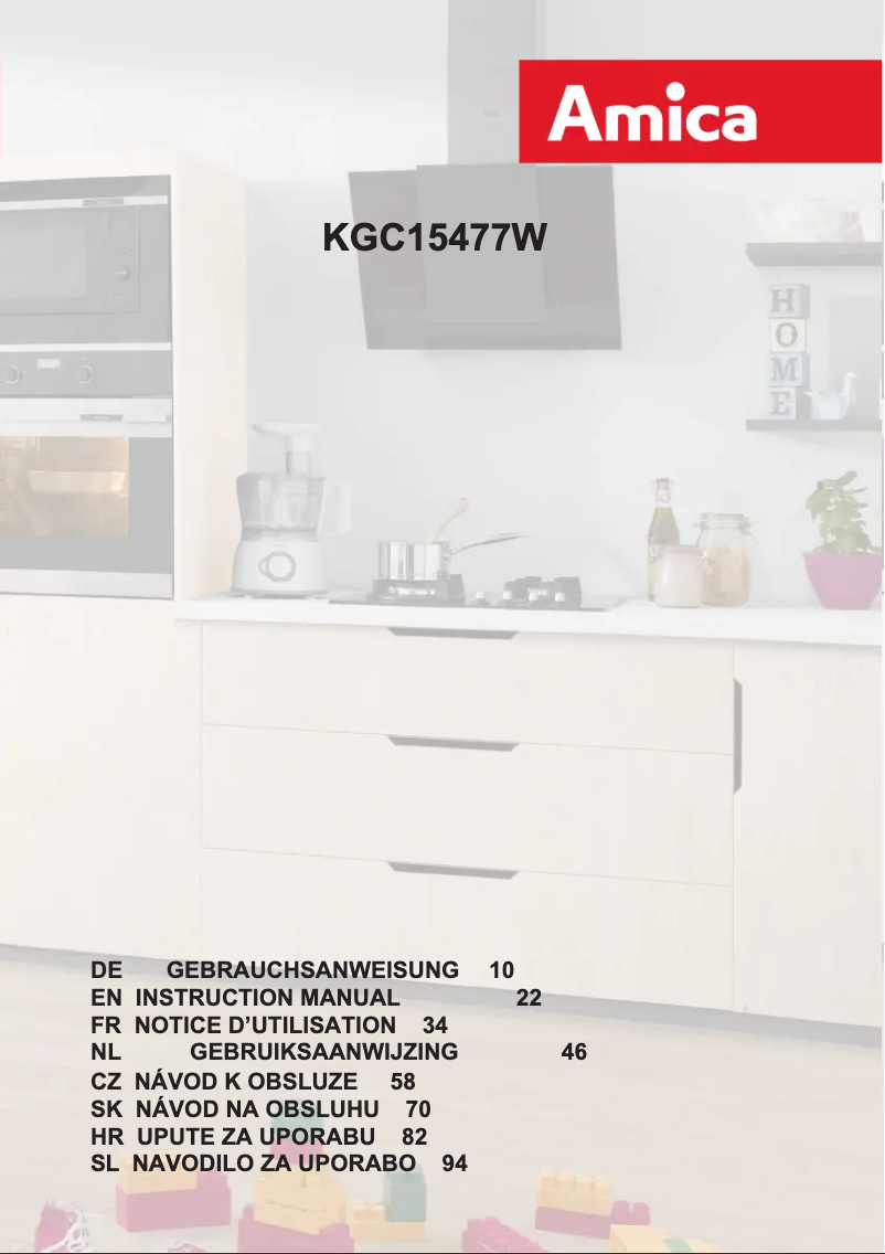 Page n°1 - Manuel utilisateur Amica KGC 15477 W