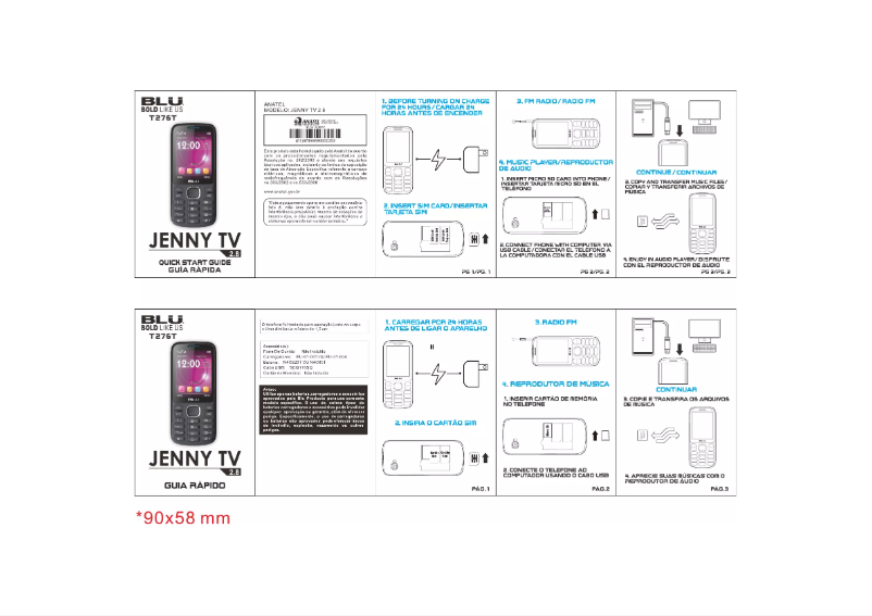 Image de la première page du manuel de l'appareil Janet TV 2.8