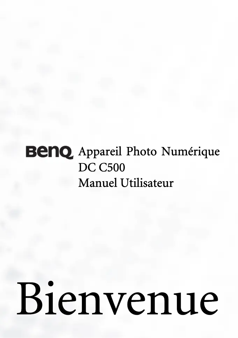 Page n°1 - Manuel utilisateur BenQ DC C500