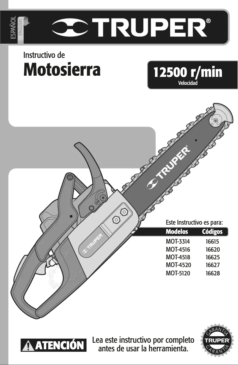 Page 1 de la notice Manuel utilisateur Truper MOT-3314