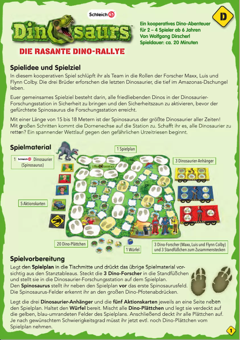 Page n°1 - Manuel utilisateur Schmidt Dino-Rallye