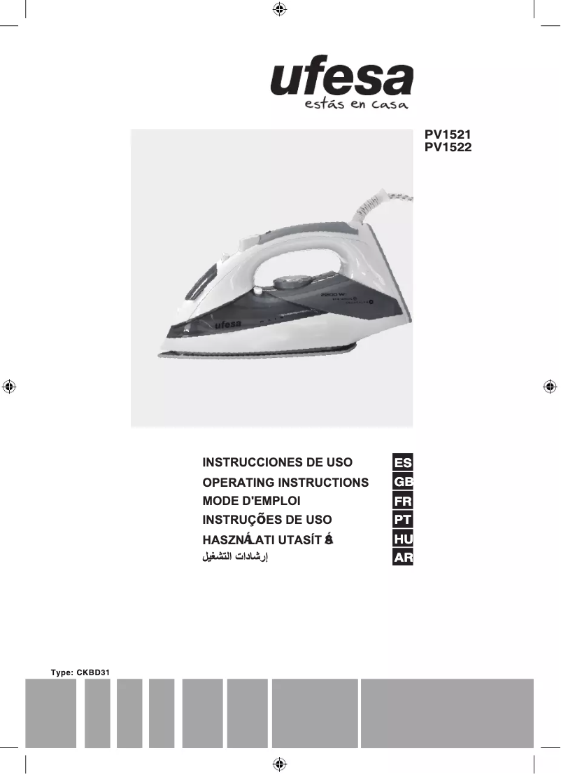 Image de la première page du manuel de l'appareil PV1522