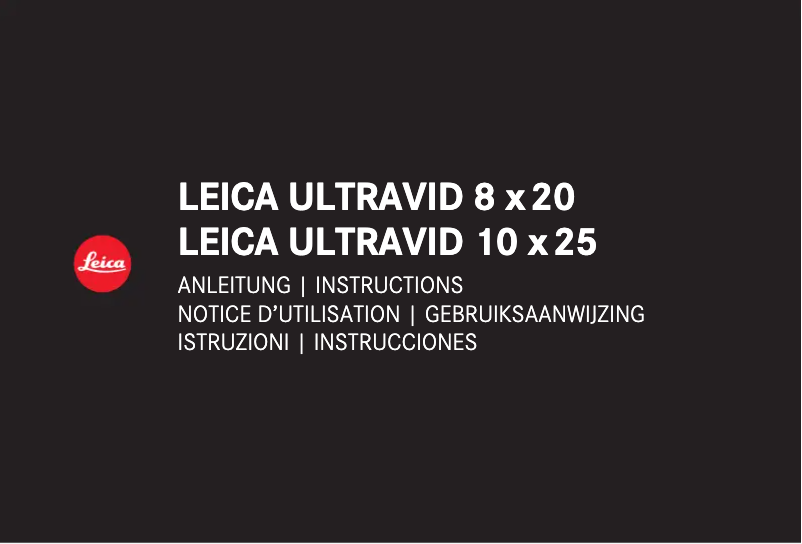 Imagen de la primera página del manual del dispositivo Ultravid 8x20 BR