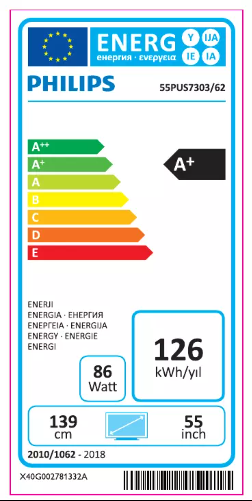 First page image of the manual for 55PUS7303