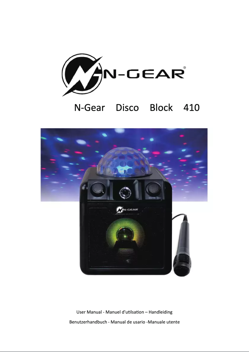 Image de la première page du manuel de l'appareil Disco Block 410