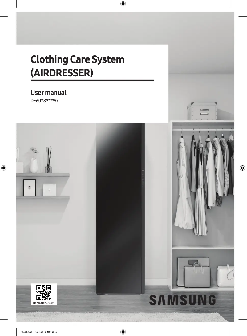 Page 1 de la notice Manuel utilisateur Samsung DF60A8500HG