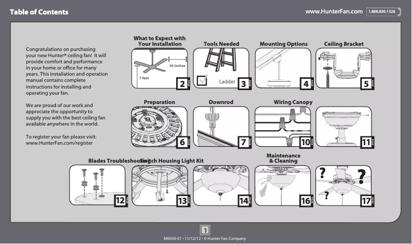 Página 1 del manual Manual de usuario Hunter Builder Plus 53236