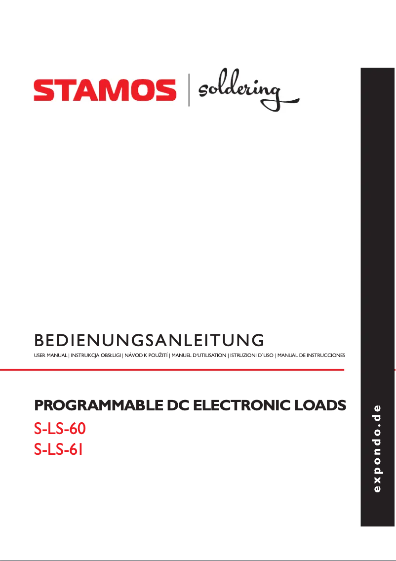 Page 1 de la notice Manuel utilisateur Stamos S-LS-61
