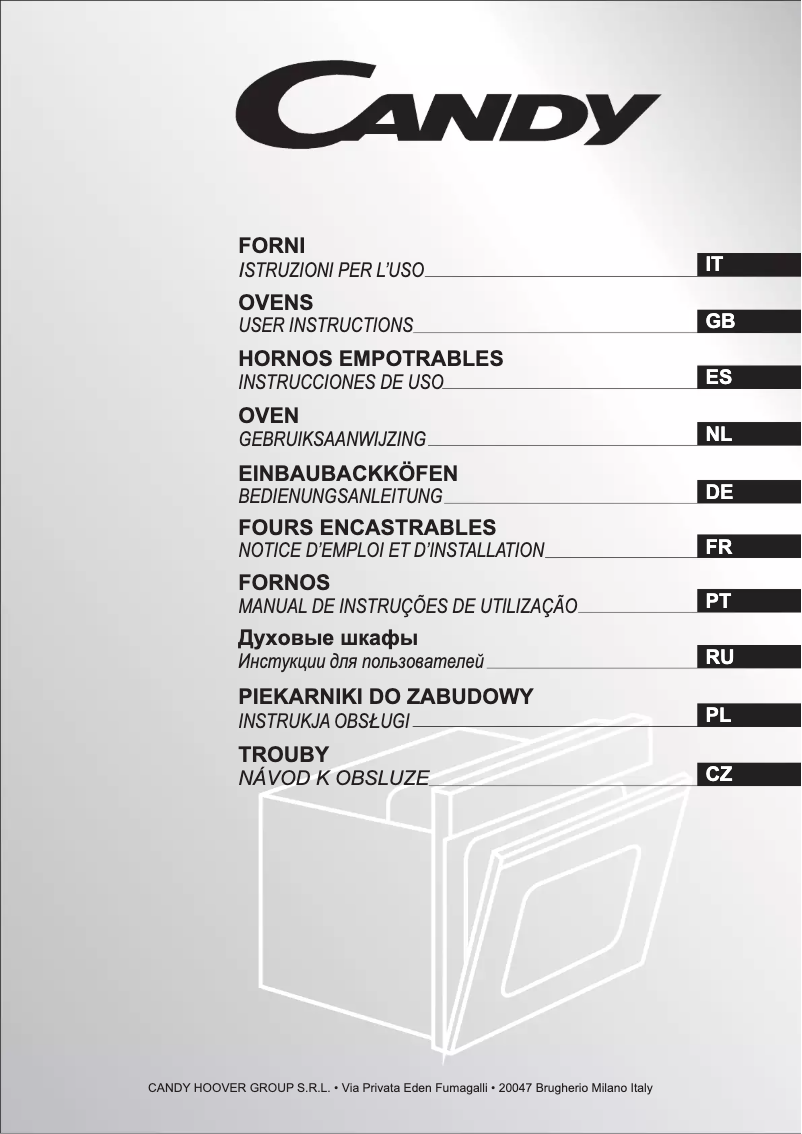 Page 1 de la notice Manuel utilisateur Candy FPE 609/6 WXL