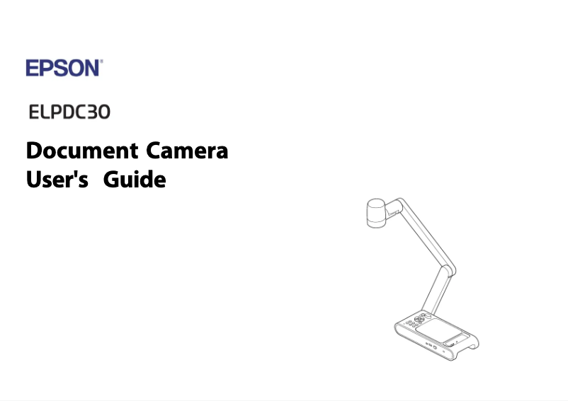 Page 1 de la notice Manuel utilisateur Epson DC-30