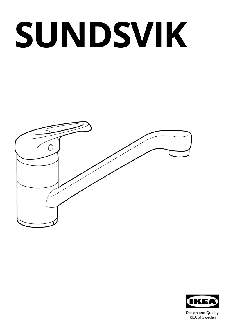 Page 1 de la notice Manuel utilisateur Ikea SUNDSVIK 501.739.89
