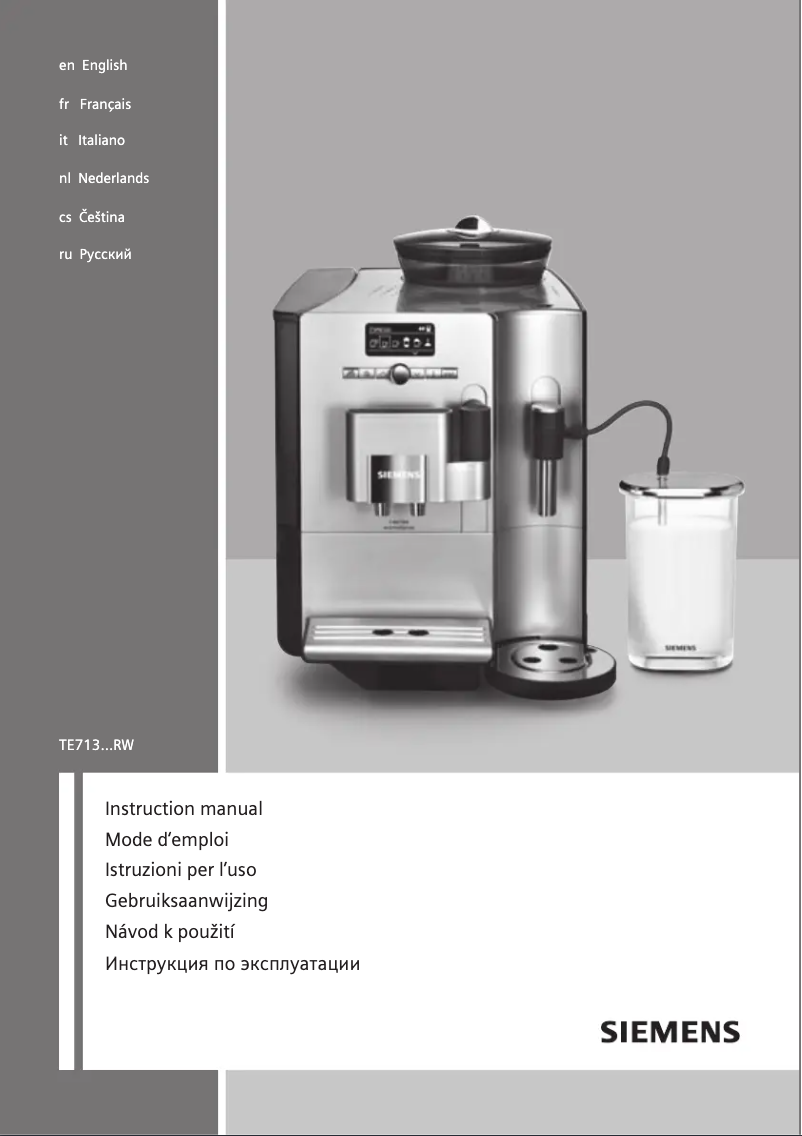 Page n°1 - Manuel utilisateur Siemens TE713201