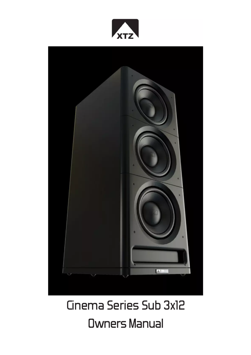 Page 1 de la notice Manuel utilisateur XTZ SUB 3x12