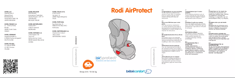 Page n°1 - Manuel utilisateur Bebe Confort Rodi AirProtect