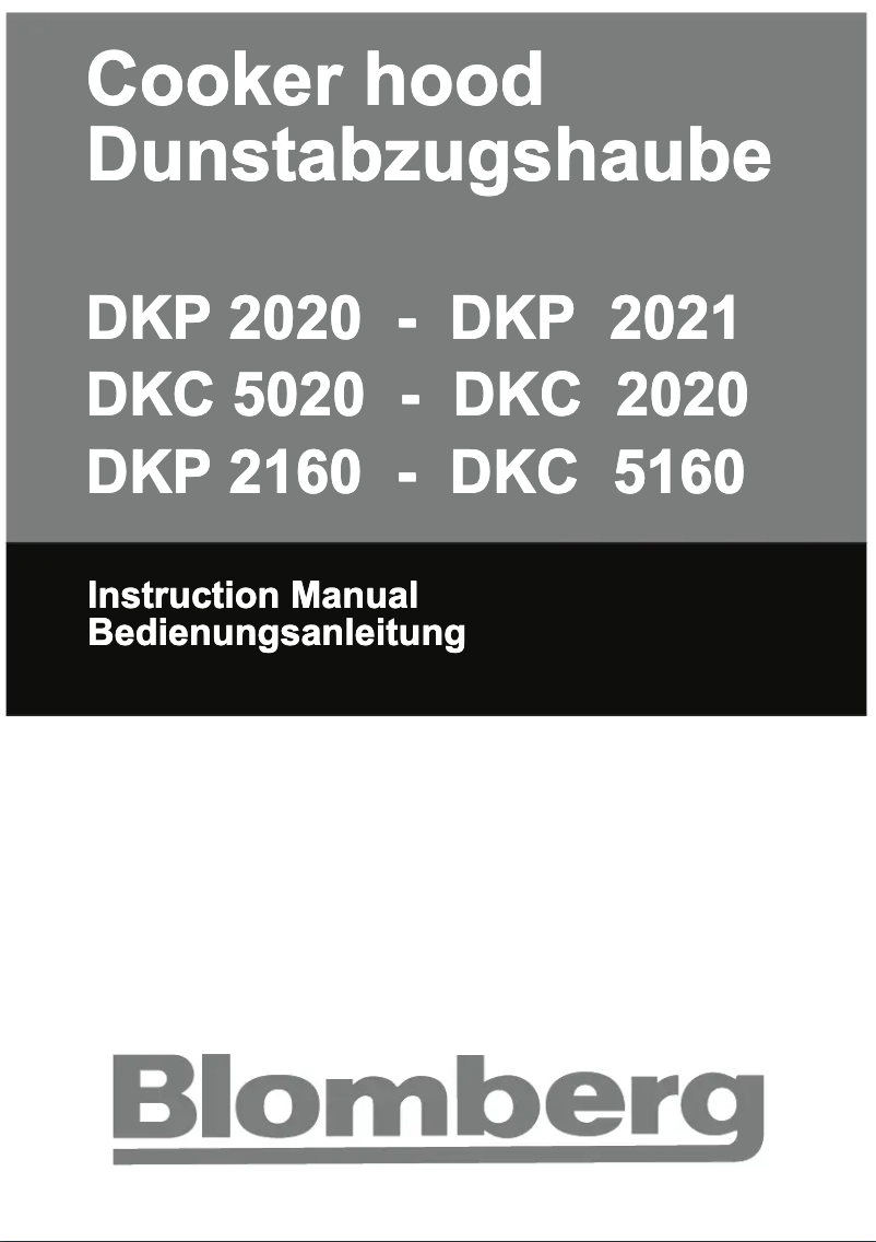 Page n°1 - Manuel utilisateur Blomberg DKP 2021