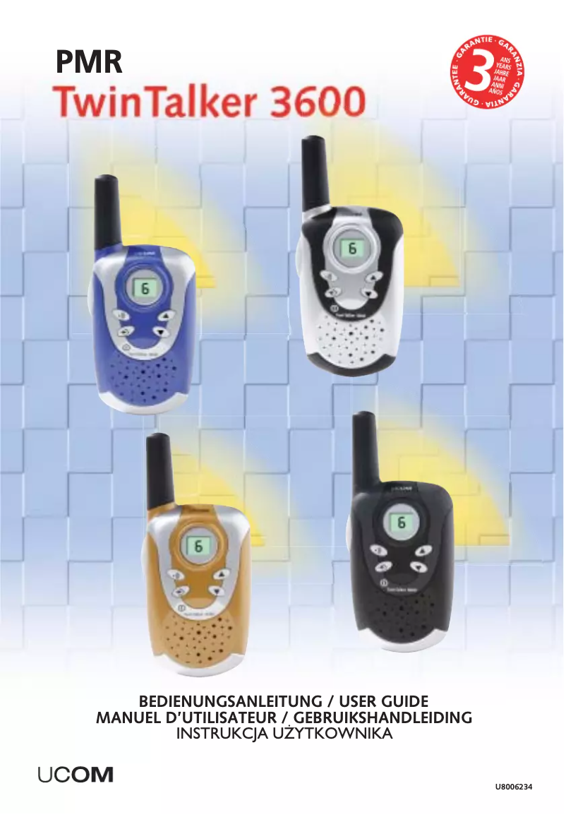 Image de la première page du manuel de l'appareil Twintalker 3600