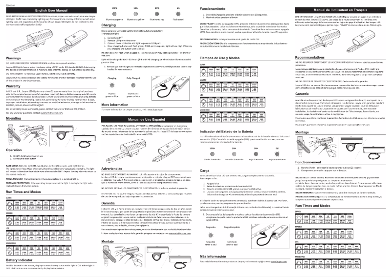 Image de la première page du manuel de l'appareil Lite Drive 800XL