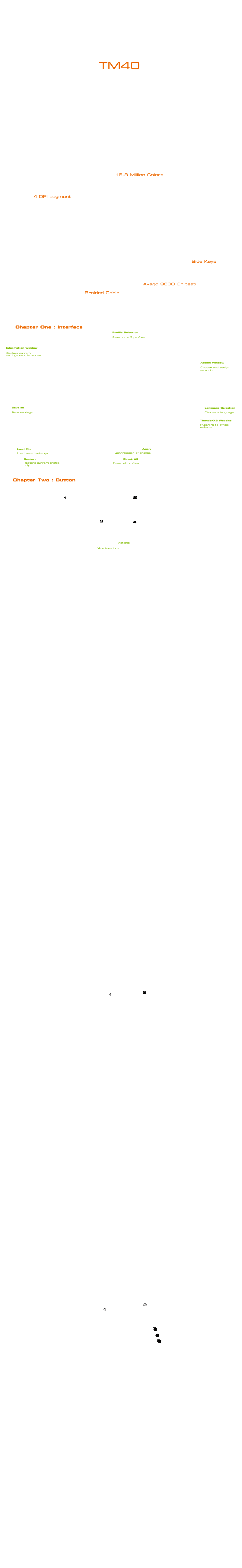 Página 1 del manual Manual de usuario ThunderX3 TM40