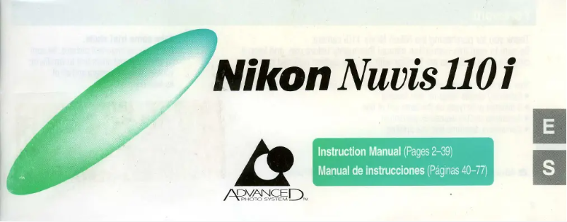 Page n°1 - Manuel utilisateur Nikon Nuvis 110i