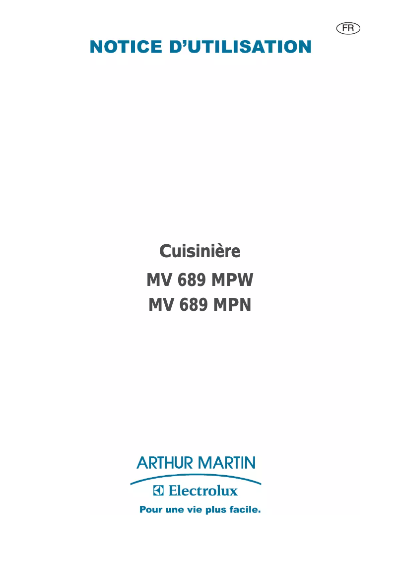 Página 1 del manual Manual de usuario Arthur Martin-Electrolux MV689MPW