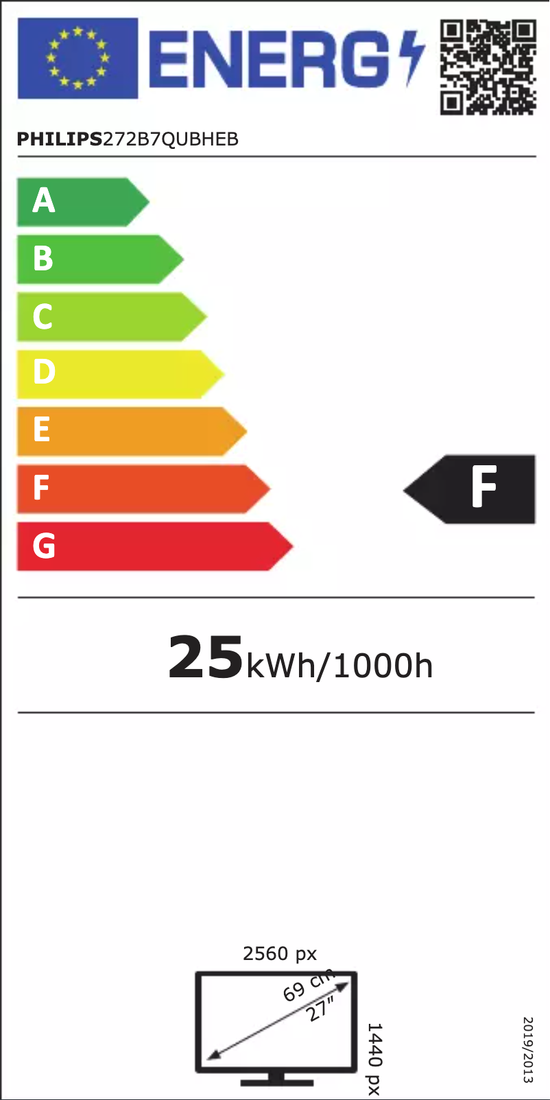 Image de la première page du manuel de l'appareil B Line 272B7QUBHEB