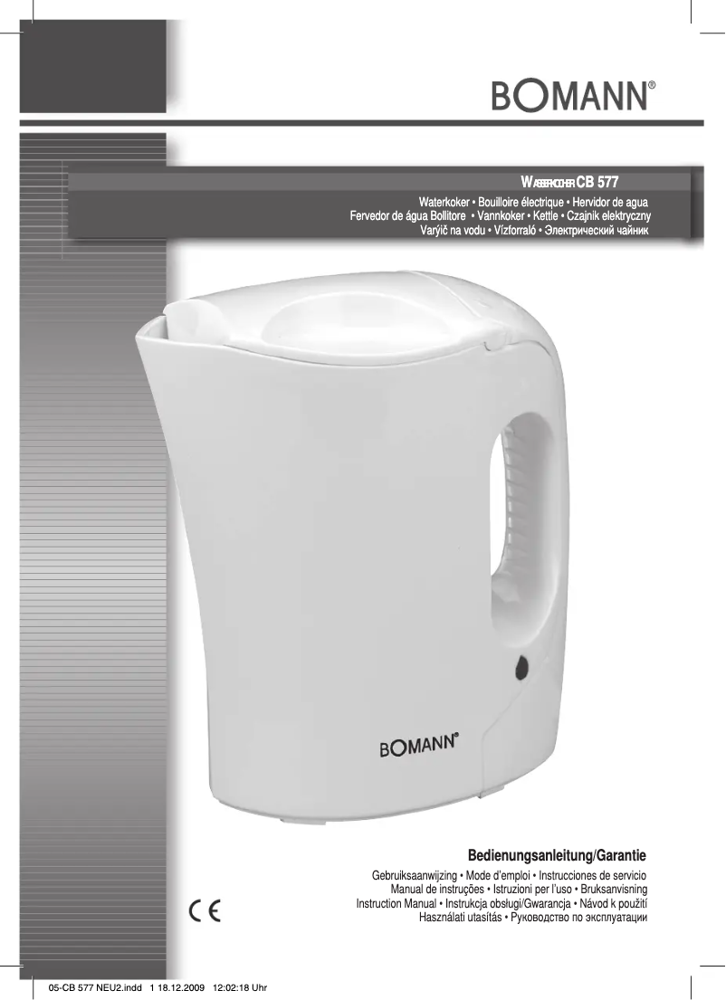 Image de la première page du manuel de l'appareil CB 577