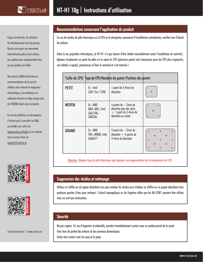 Image de la première page du manuel de l'appareil NT-H1