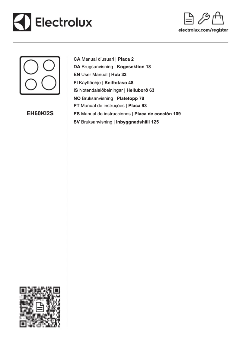 Image de la première page du manuel de l'appareil EH60KI2S