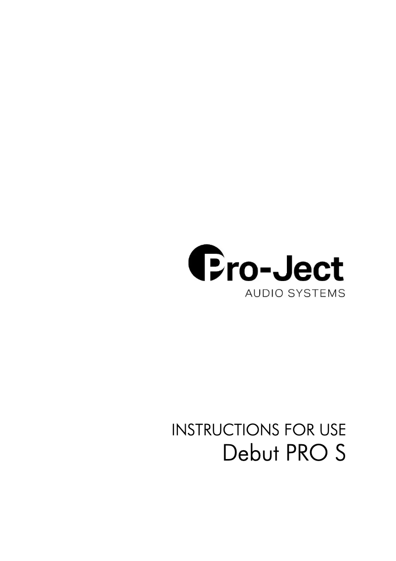 Image de la première page du manuel de l'appareil Debut PRO S