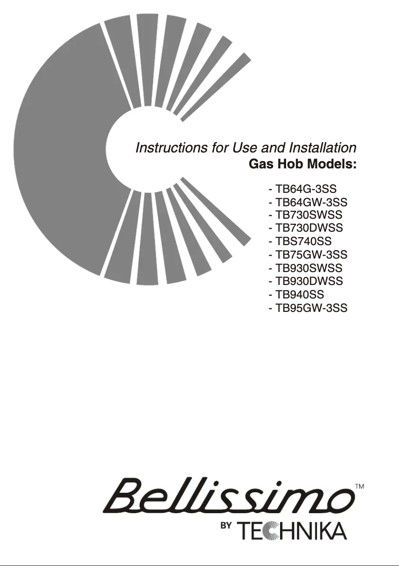 Page 1 de la notice Manuel utilisateur Technika Bellissimo TB95GWSS-3