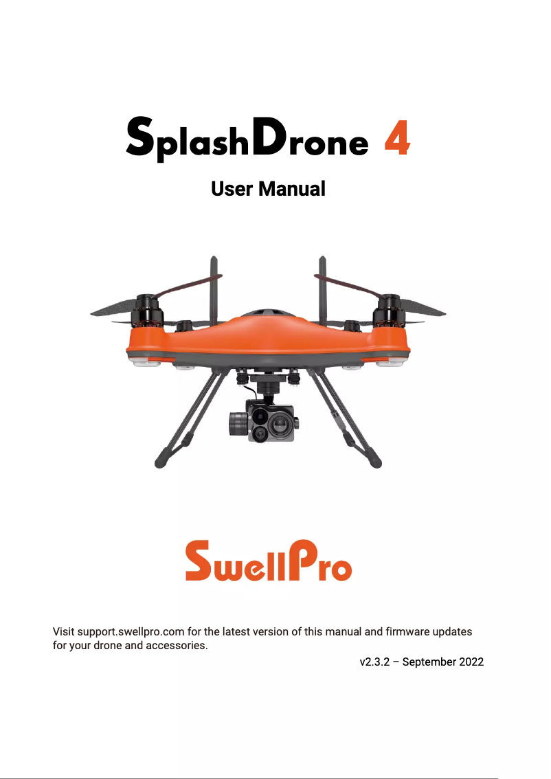Page n°1 - Manuel utilisateur SwellPro SplashDrone 4