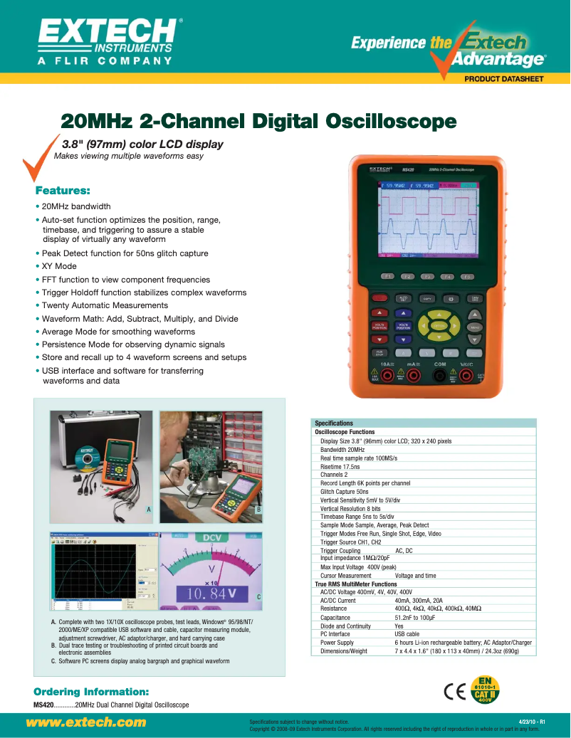 Image de la première page du manuel de l'appareil MS420