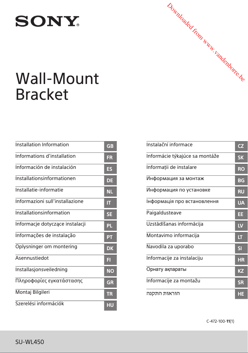Image de la première page du manuel de l'appareil KDL-32WE610B