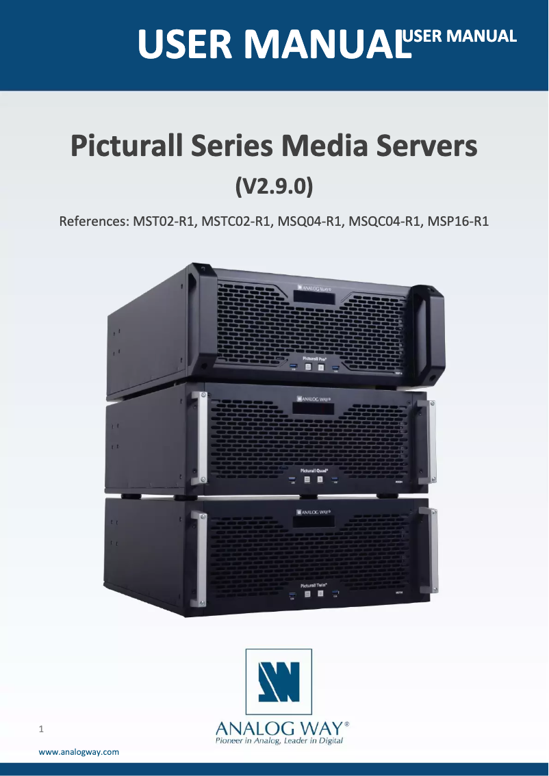 Image de la première page du manuel de l'appareil Picturall Quad Compact MSQC04-R1