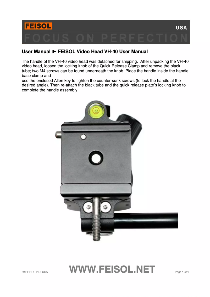 Image de la première page du manuel de l'appareil VH-60