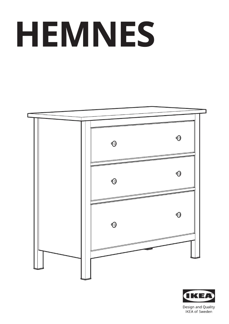 Imagen de la primera página del manual del dispositivo HEMNES 205.761.95