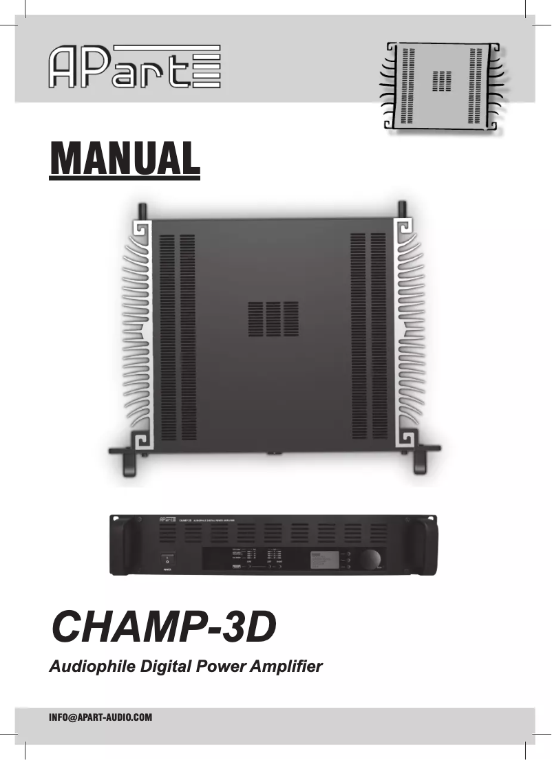 Page n°1 - Manuel utilisateur APart CHAMP-3D