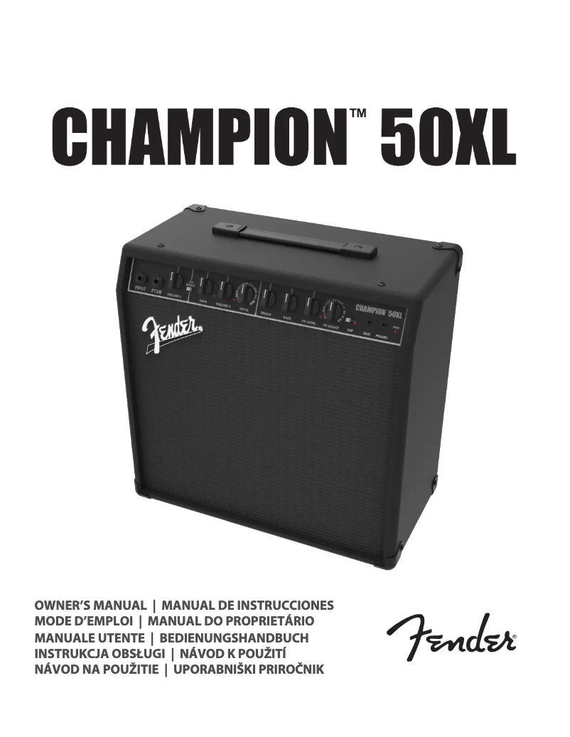 Página 1 del manual Manual de usuario Fender Champion 50XL
