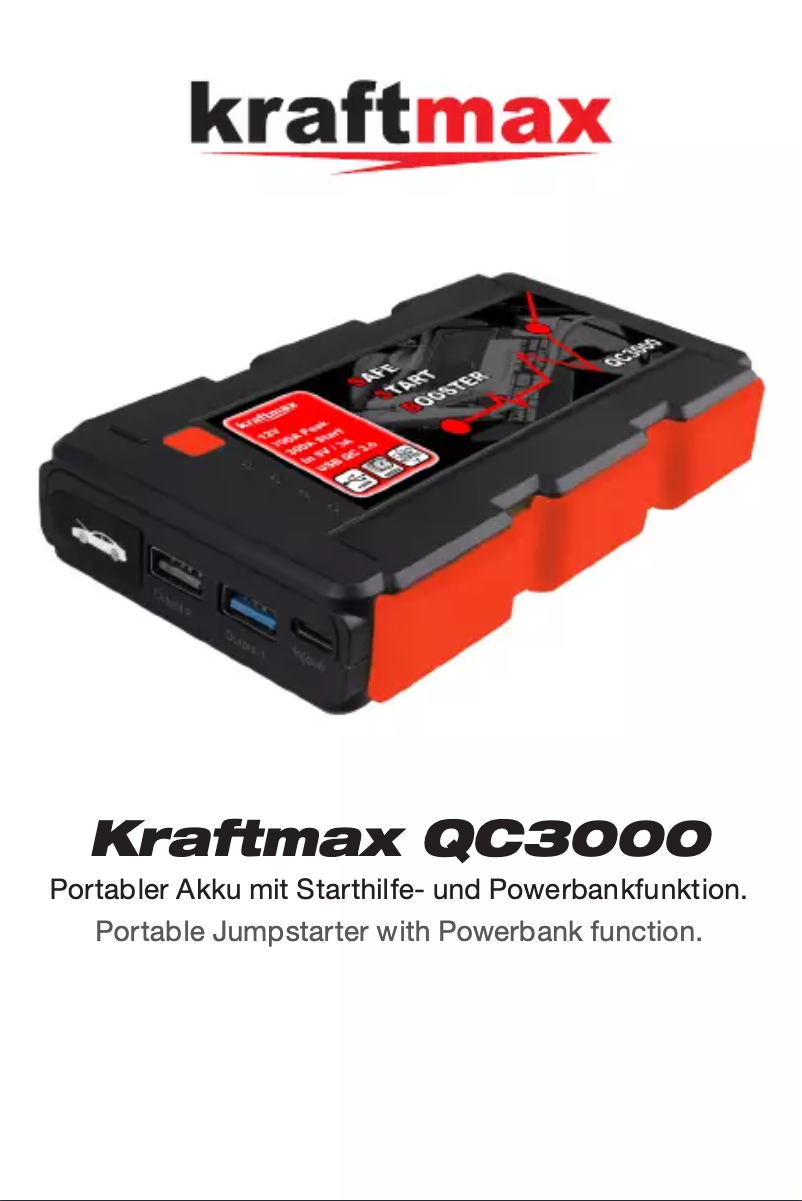 Page n°1 - Manuel utilisateur Kraftmax QC3000
