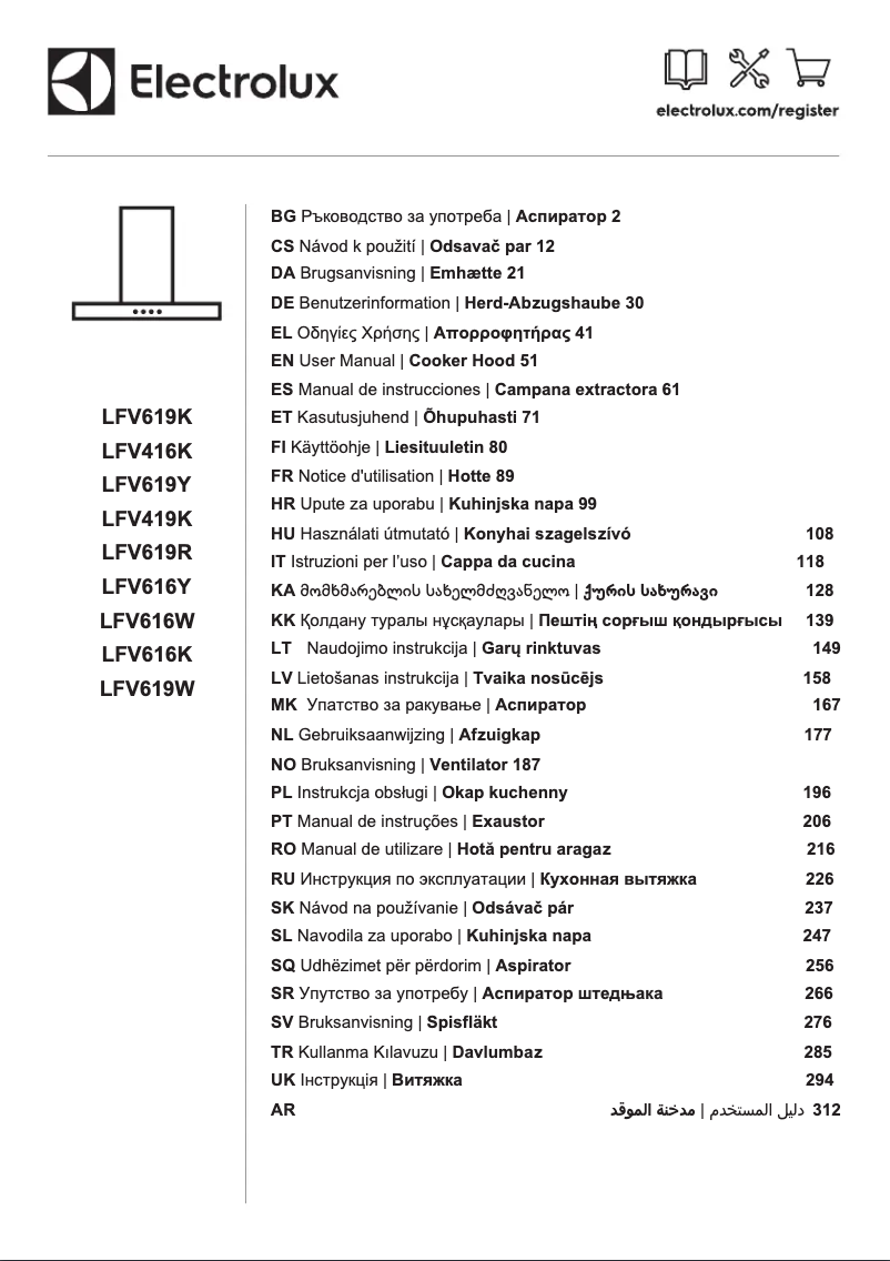 Image de la première page du manuel de l'appareil LFV419K