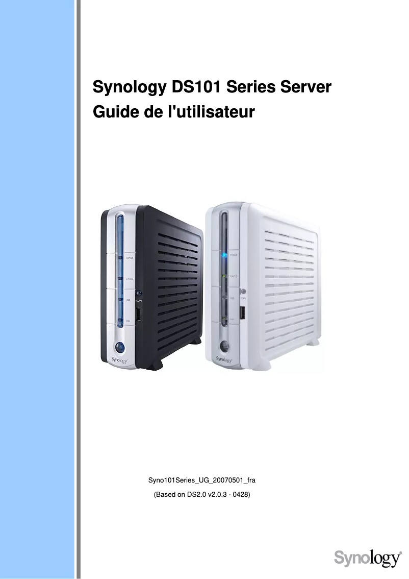 Image de la première page du manuel de l'appareil DiskStation DS-101g+