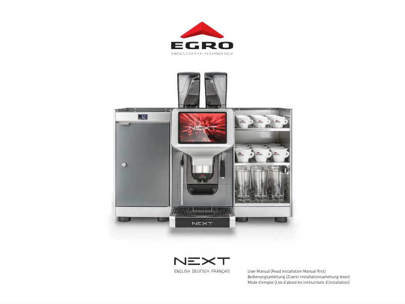 Page n°1 - Manuel utilisateur Egro Next Pure Coffee