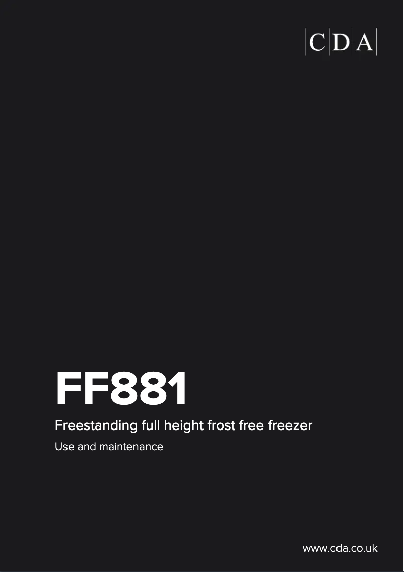 Page 1 de la notice Manuel utilisateur CDA FF881SC
