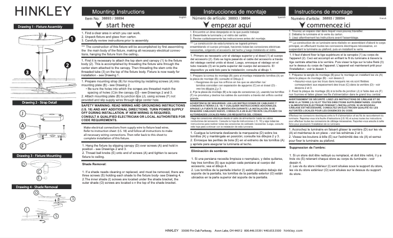 Image de la première page du manuel de l'appareil Graham 38893BK