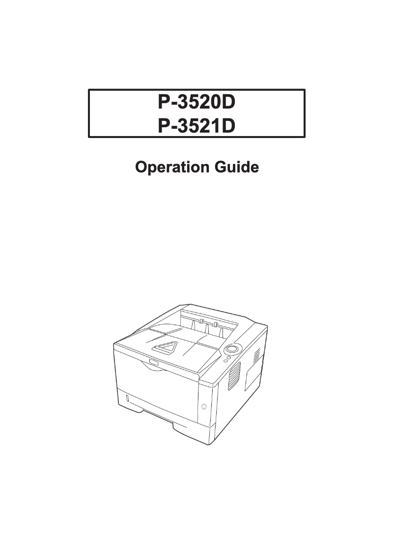 Page 1 de la notice Manuel utilisateur Utax P-3520D