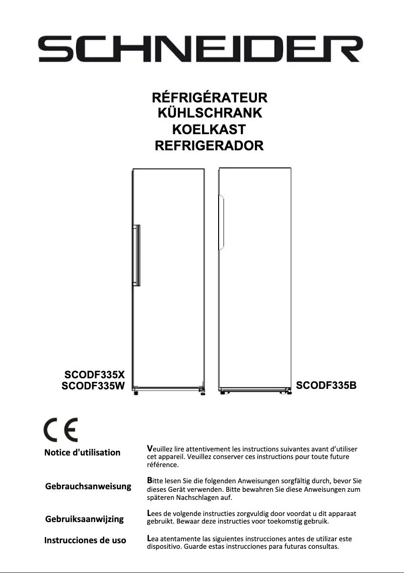 Page n°1 - Manuel utilisateur Schneider SCODF335X